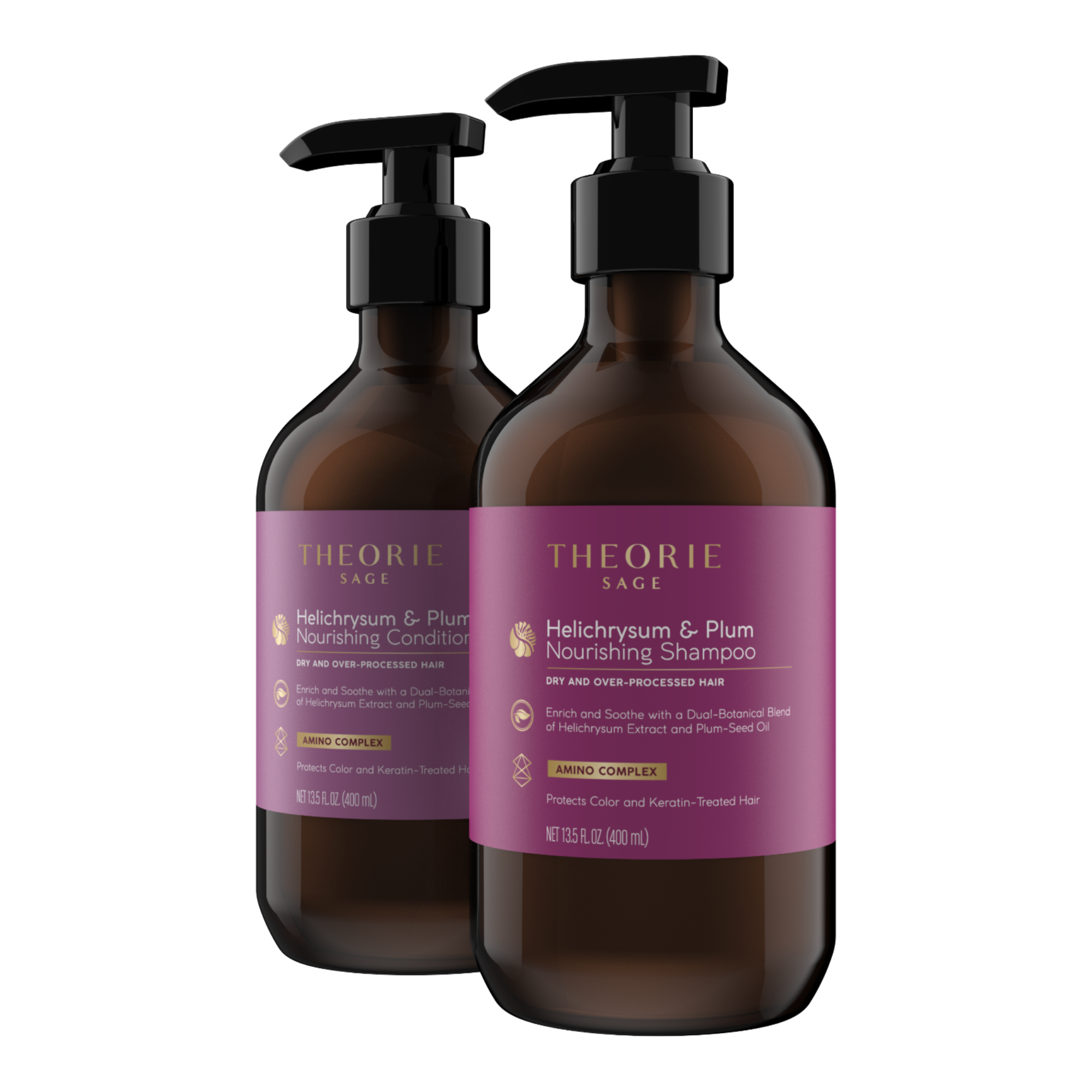Helichrysum & Plum Nourishing Shampoo & Conditioner Set – THEORIE