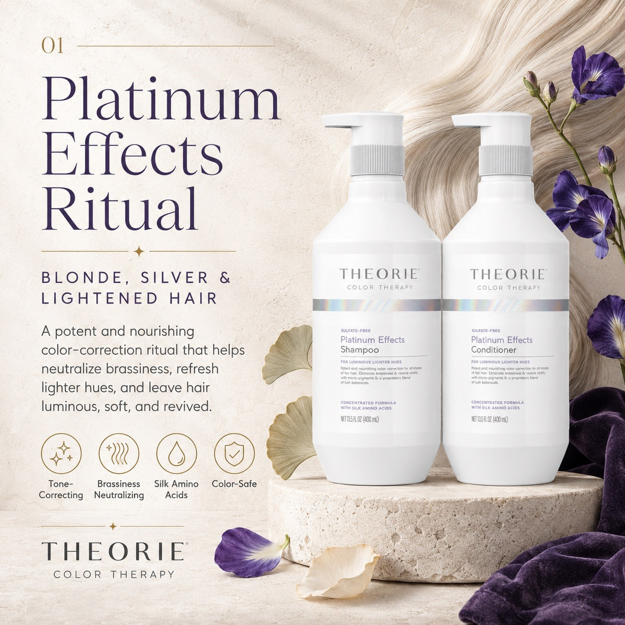 Platinum Shampoo & Treatment セット Platinum Effects Color Therapy Shampoo & Conditioner Set (Sulfate