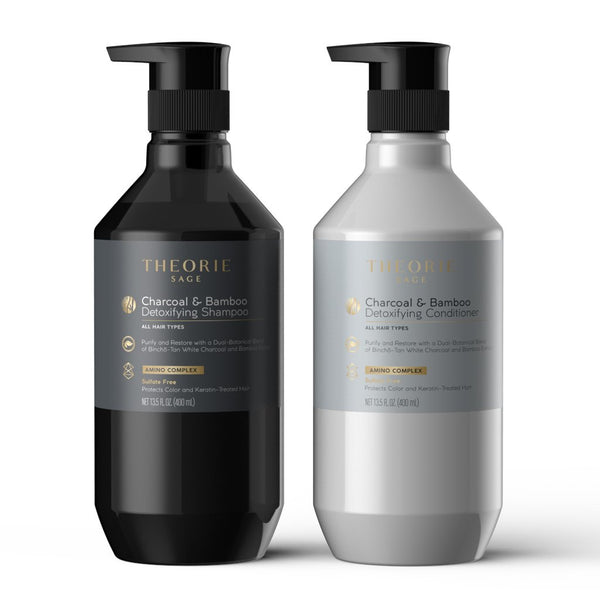 Charcoal & Bamboo Detoxifying Shampoo & Conditioner – THEORIE