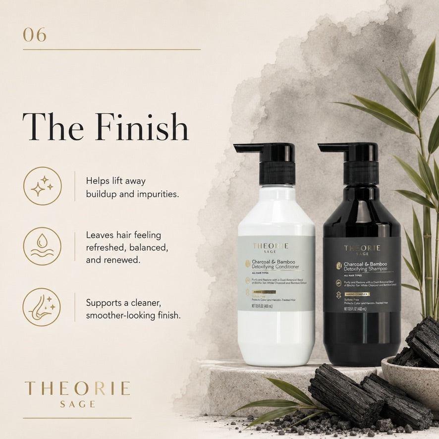 Charcoal & Bamboo Detoxifying Shampoo & Conditioner – THEORIE