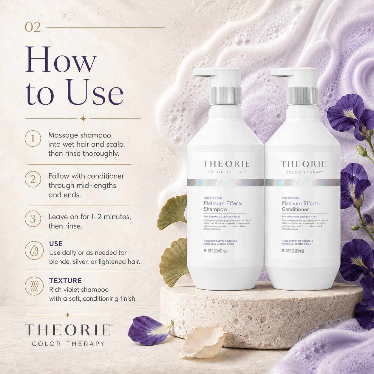 Platinum Effects Color Therapy Shampoo & Conditioner Set (Sulfate