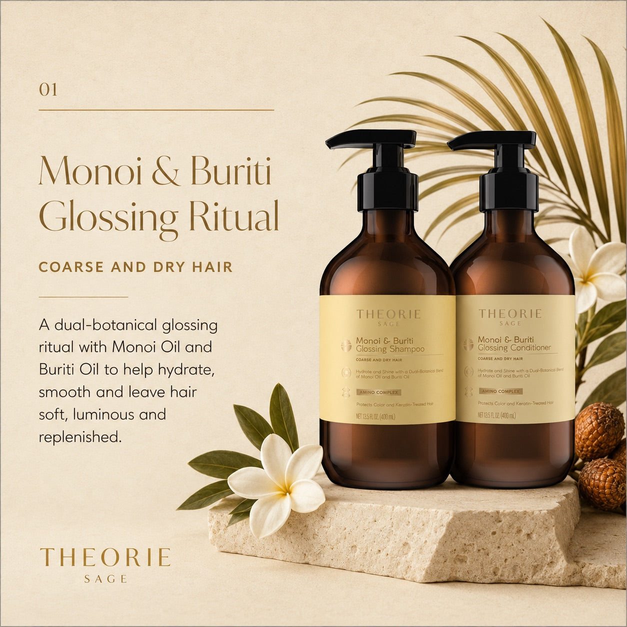 Monoi & Buriti Glossing Shampoo & Conditioner Set