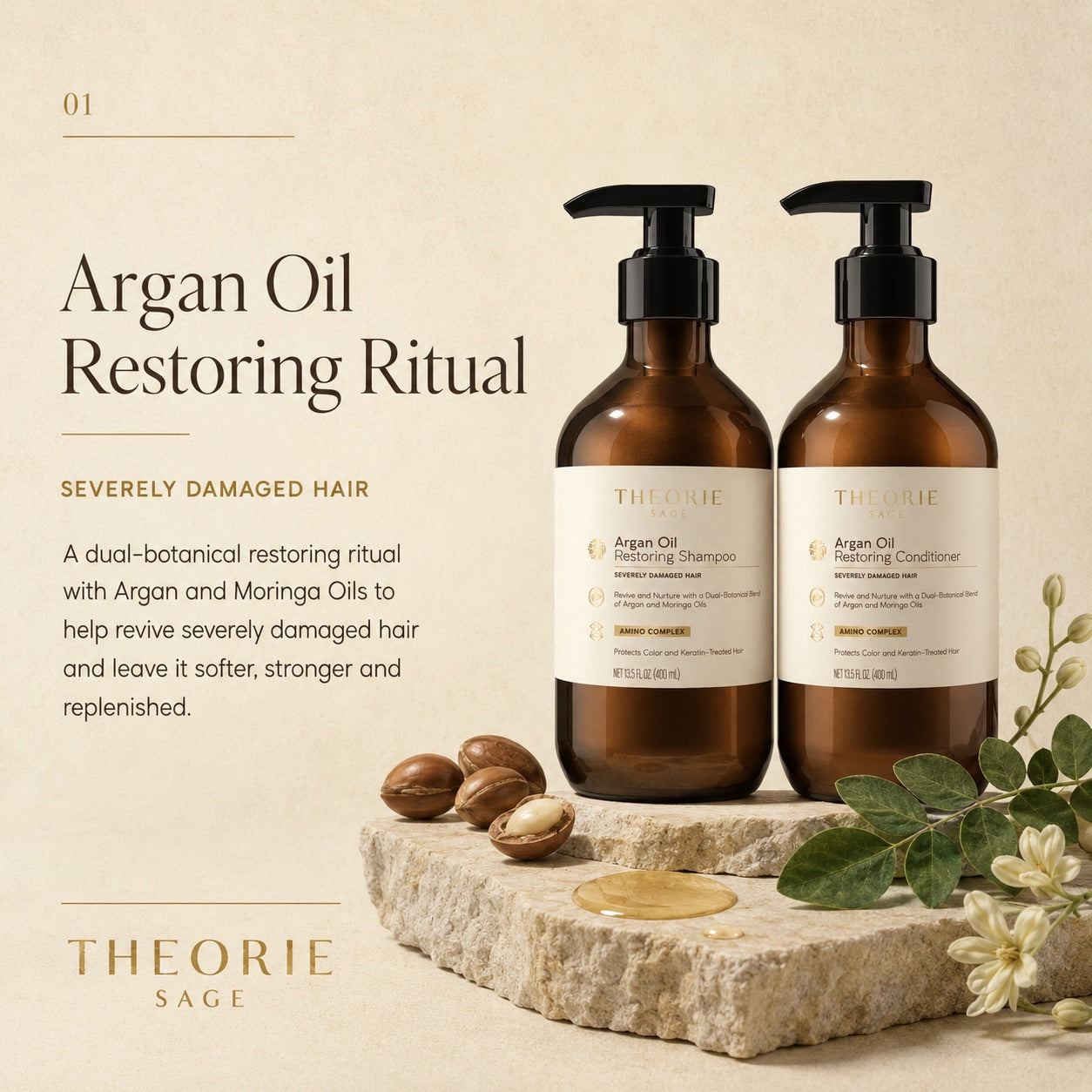 Argan Oil Restoring Shampoo & Conditioner Set