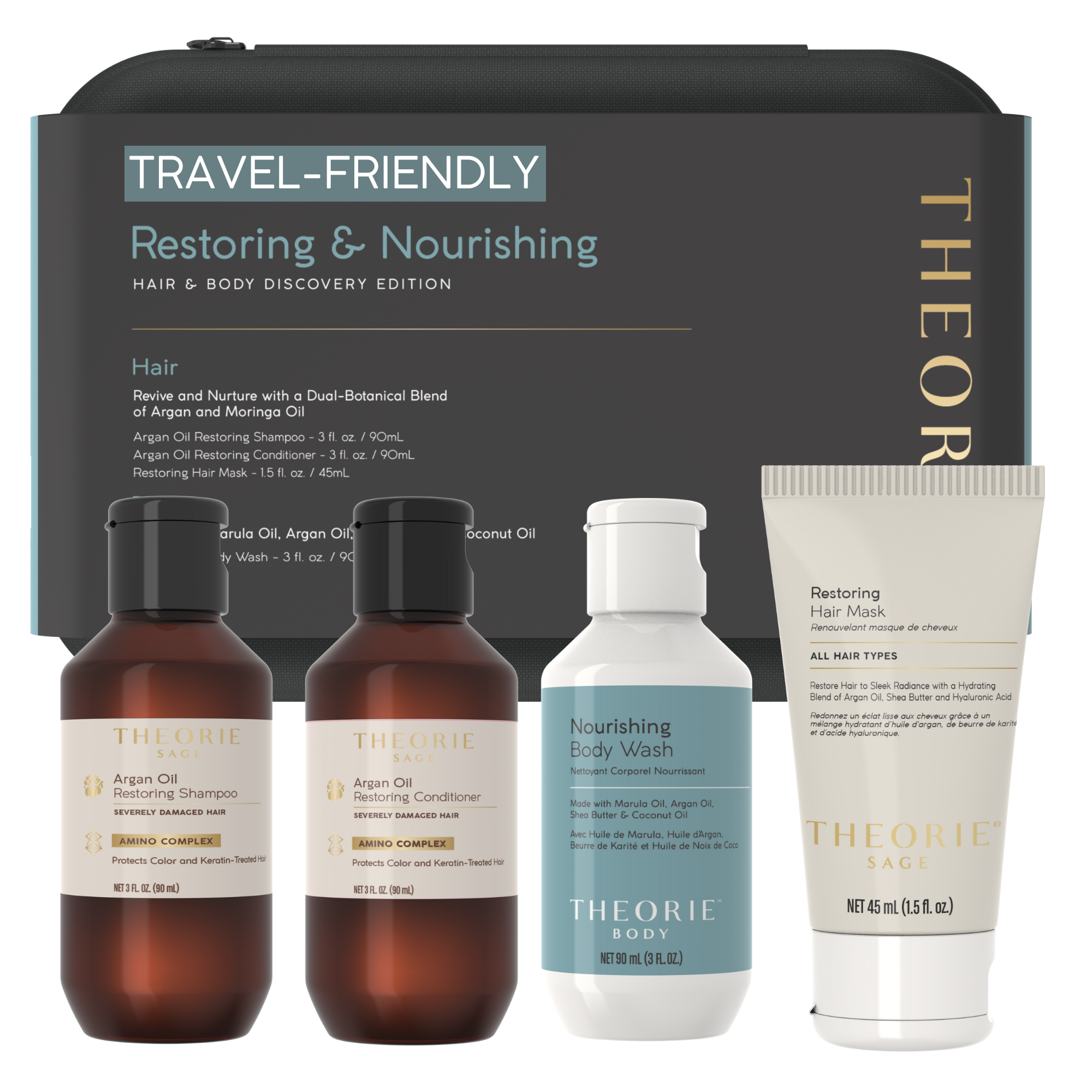 Theorie restoring and nourishing travel kit