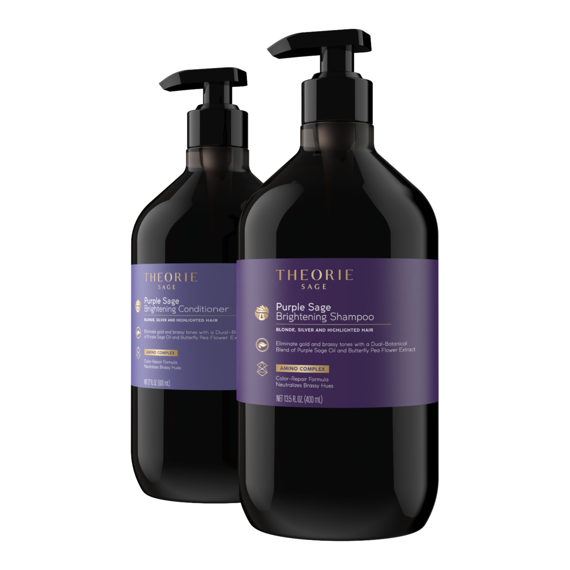 Purple Sage Brightening Shampoo & Conditioner Set – THEORIE